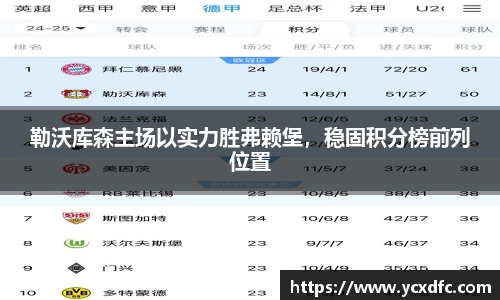勒沃库森主场以实力胜弗赖堡，稳固积分榜前列位置
